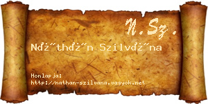 Náthán Szilvána névjegykártya